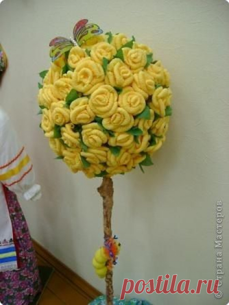 Дерево из роз - Подарки своими руками