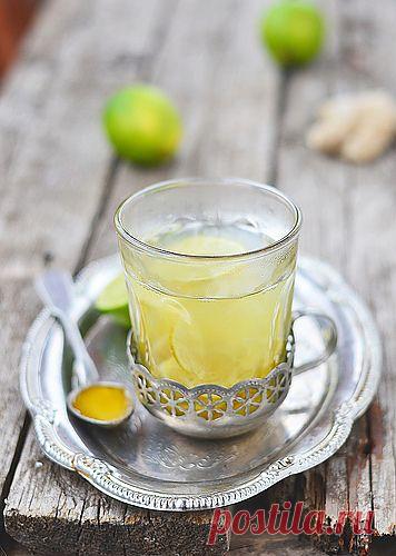 Согревающий напиток с лаймом и имбирем.