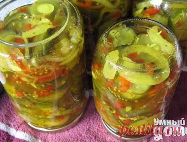 Новости
Салат из огурцов консервированный на зиму

Ингредиенты

Огурцы свежие - 2 килограмма
Соль - 2 столовые ложки
Сахар-песок - 6 столовых ложек
Уксус 70% (Эссенция) - 1 столовая ложка
Перец черный горошек - 3 штуки
Лавровый лист - 3 штуки
Лук репчатый - 2 штуки
Масло растительное (подсолнечное) - 1 столовая ложка