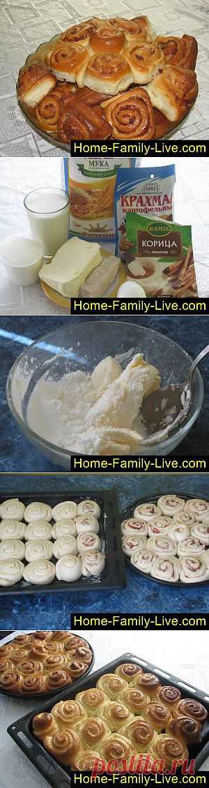 Кулинарные рецепты Булочки с корицей - пошаговый фоторецепт - французские булочки, улитки