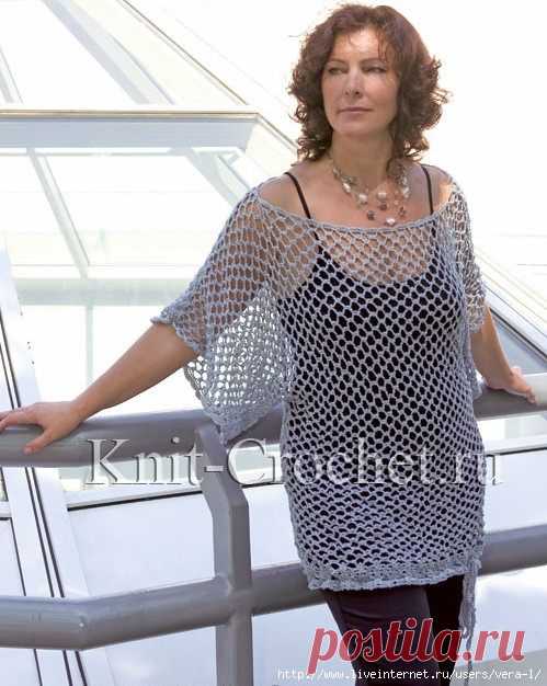 Туника-сетка крючком