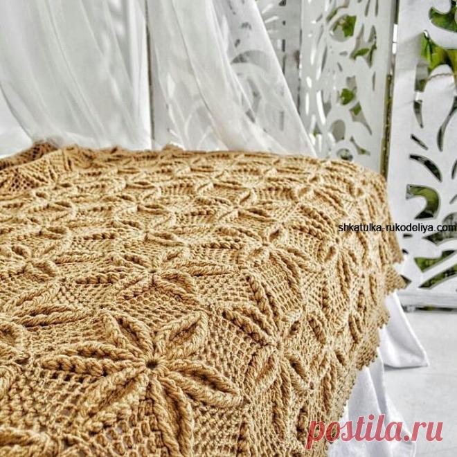 Плед с цветами 3D крючком. Подробный мастер класс как связать обьемный плед | Шкатулка рукоделия. Сайт для рукодельниц.