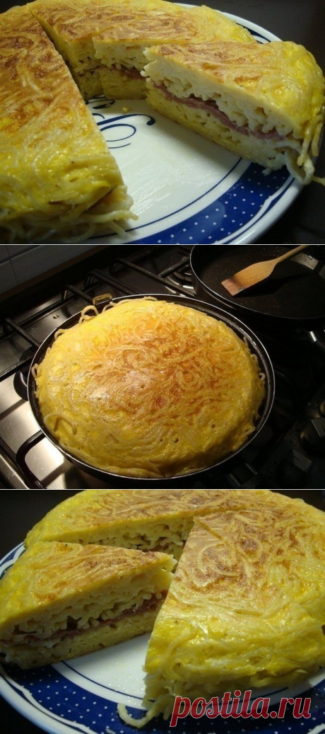 Как приготовить омлет с макаронами / frittata di spaghetti - рецепт, ингредиенты и фотографии