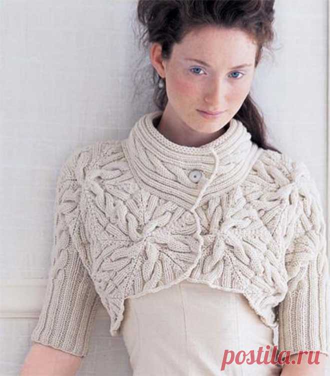 Cabled Bolero [VKW0607_02] | Craftsy
