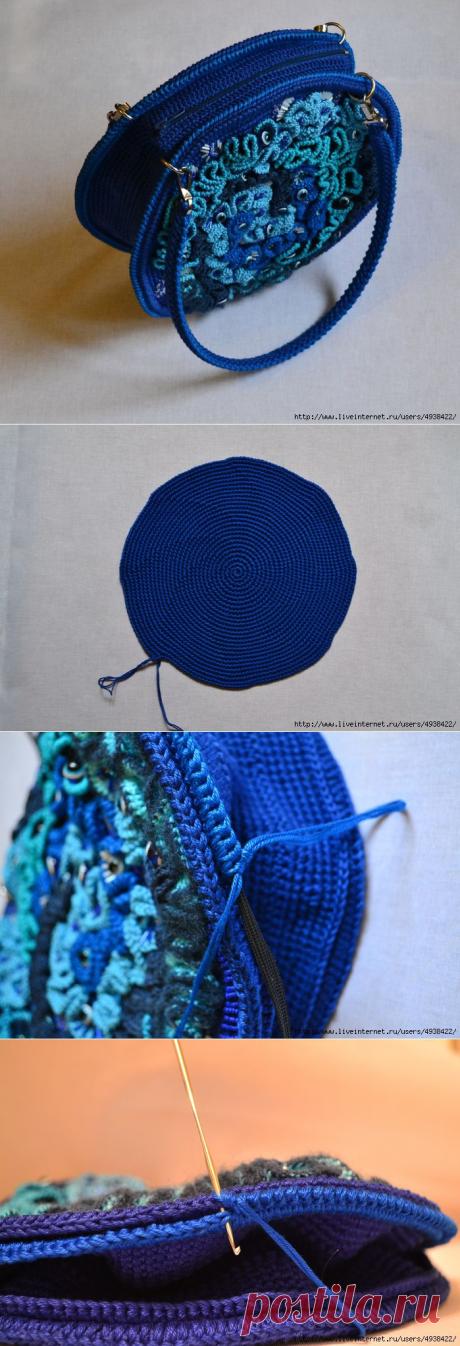 Вяжем круглую сумку.