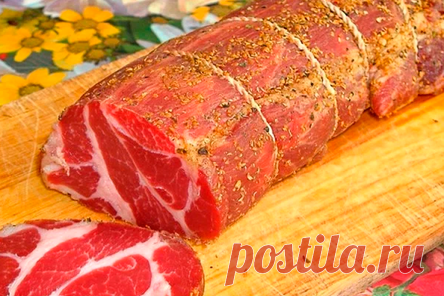 Как я делаю сыровяленое мясо с чесноком. Мой любимый рецепт