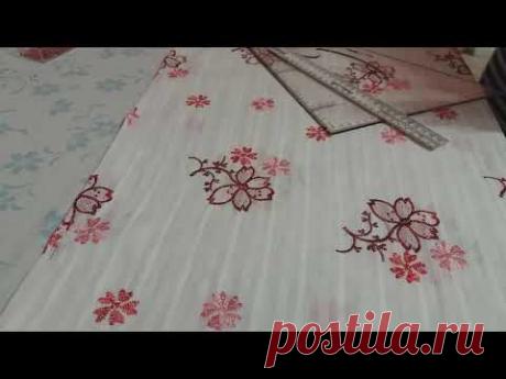 Как сшить красивый летний сарафан. Сарафан с крылышками из батиста в полоску с вышивкой. Часть 1