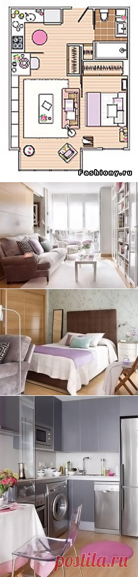 Милейшая испанская квартира 40м2 - Дизайн интерьеров | Идеи вашего дома | Lodgers