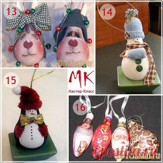 Елочные игрушки из перегоревших лампочек. МК