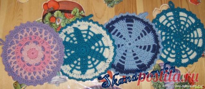 Прихватки крючком + схемы