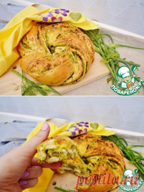 Хлеб с чесночными стрелками