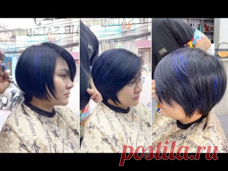 Creative Short Layers Bob Women's Haircut Full Tutorial Steps | Bob Hair Cutting Techniques