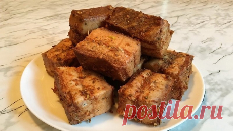Вкусное соленое сало