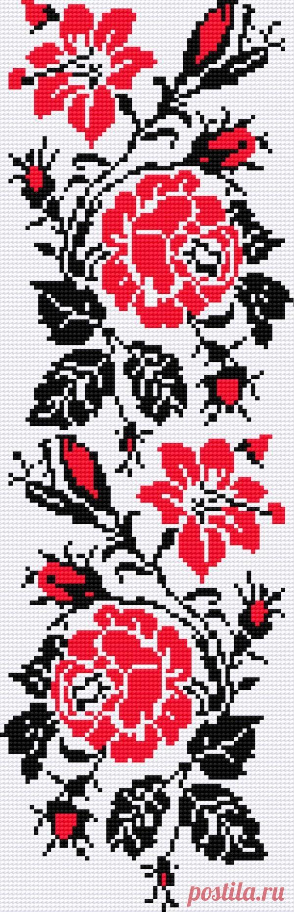 Вышивка крестом ... подборка цветочно-орнаментальная (34 схемы + доп материал)