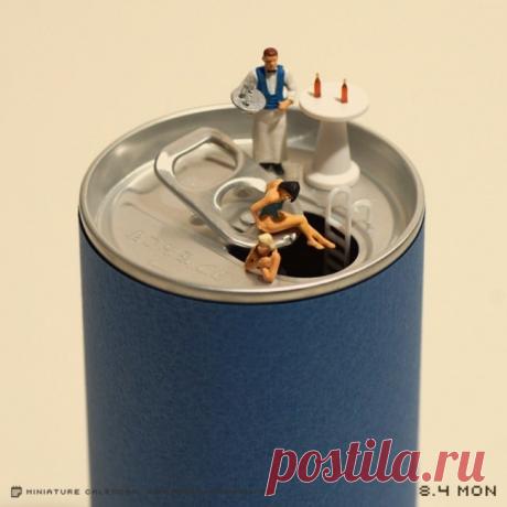 Крошечный мир японского художника из подручных предметов - Путешествуем вместе