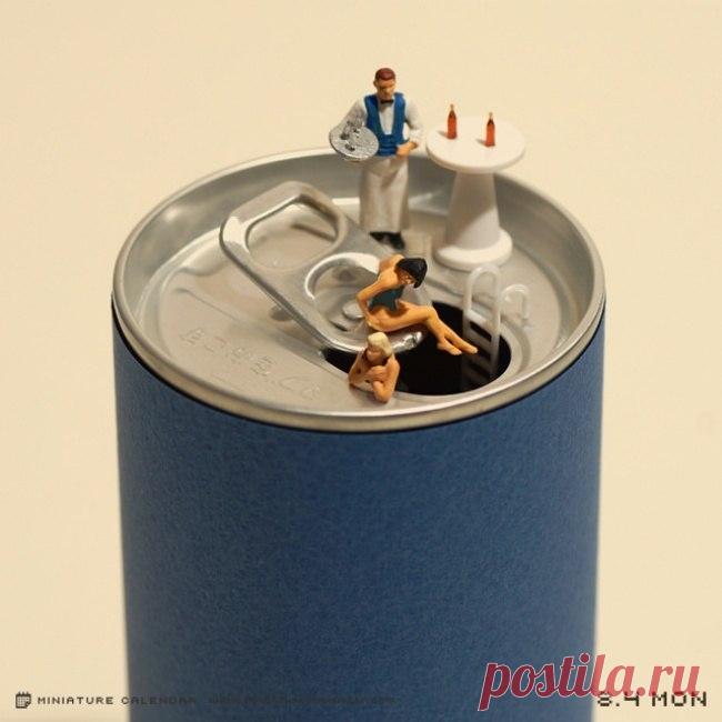 Крошечный мир японского художника из подручных предметов - Путешествуем вместе