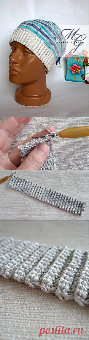 Вязанный и сказочный мир от Marita: Шапка-чулок крючком (вяжем вместе)