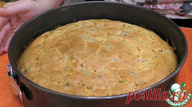 Заливной пирог с картофелем и сайрой