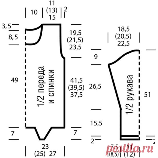 Jumper with large braids crochet free pattern