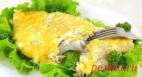 Запечёная рыбка с сыром