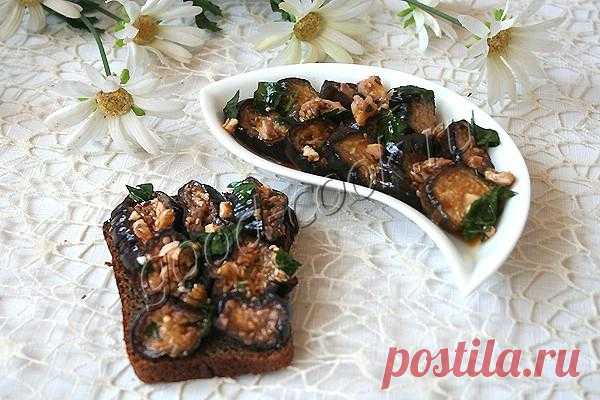 печёные баклажаны в ореховом соусе. Рецепт приготовления