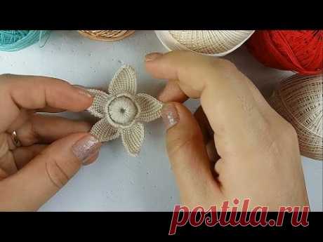 Aprenda Fazer Flor Em Crochê Irlandês!  MK Natalia Kotel'nikova