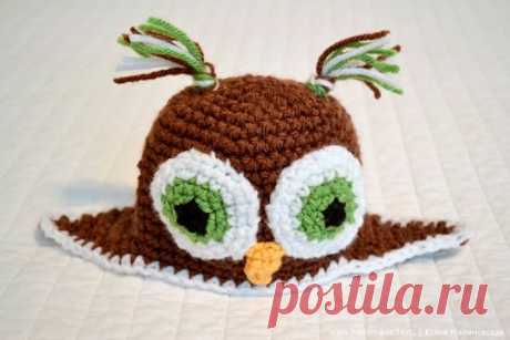 Шапочка с ушками «Сова» – HandMade39.ru