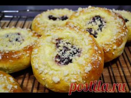 ВАТРУШКИ или БУЛОЧКИ с Творогом, Вишней и Посыпкой  | Buns with cottage cheese