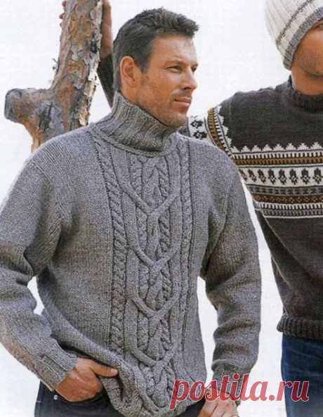 Men's knitted sweater Mens aran pullover Fisherman sweater | Etsy