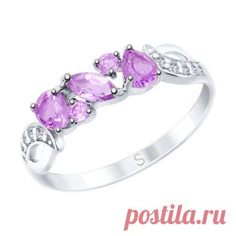 Кольцо_из_серебра_с_аметистами_3_3_20_арт._92011593 Купить кольцо из серебра с аметистами 3 3 20 арт. 92011593 в ювелирном интернет магазине КОКО ЛОКО
