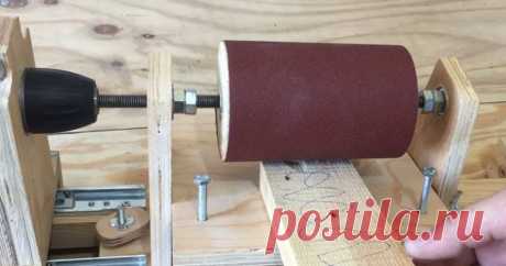 DIY Drill Powered Thickness Sander طريقة عمل الة صنفرة اسطوانية مفيدة تعمل بقوة المثقاب