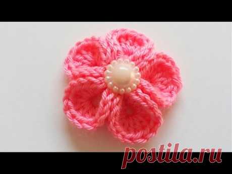سمسم (25) كروشيه وردة سهلة How to crochet a flower
