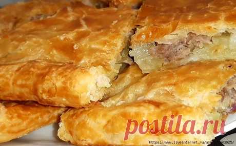 Обалденные слойки: мясной пирог-минутка без возни с тестом - райская вкуснота из фарша и картошки