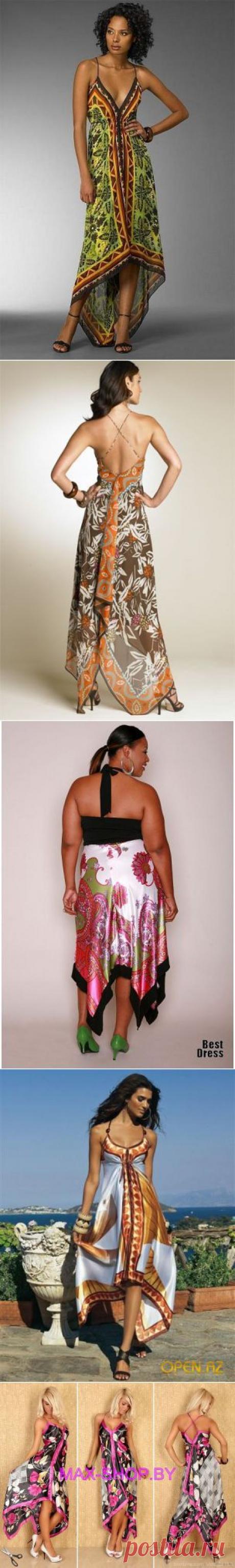 Эффектные летние сарафаны и топы шьем из платков — Рукоделие