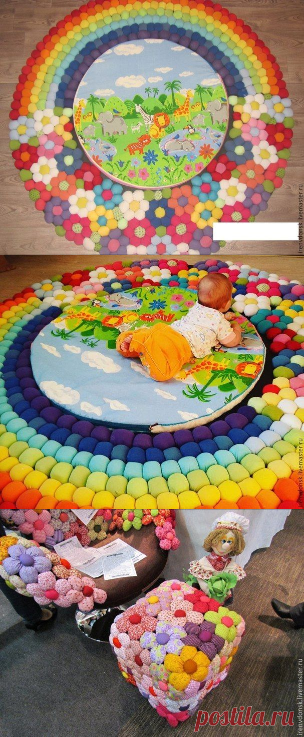 Коврики (и не только) созданные при помощи старых трикотажных вещей — Сделай сам, идеи для творчества - DIY Ideas