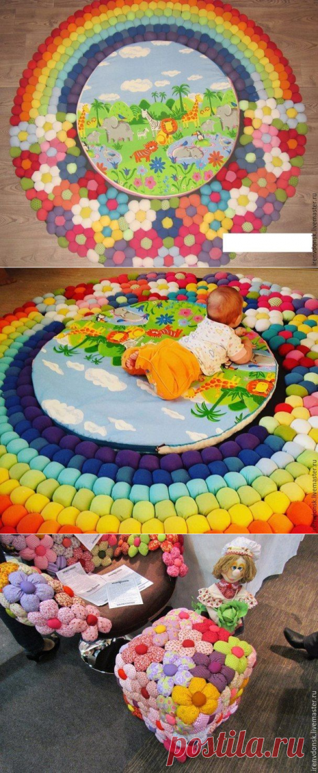 Коврики (и не только) созданные при помощи старых трикотажных вещей — Сделай сам, идеи для творчества - DIY Ideas