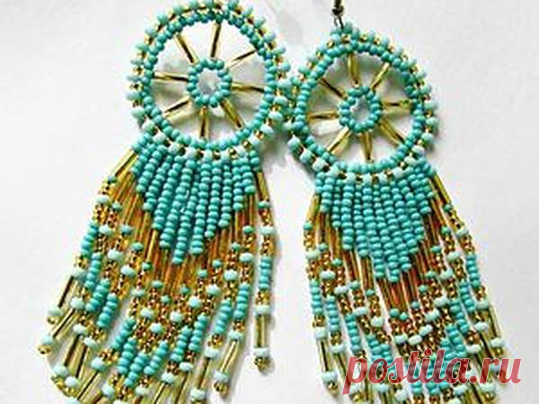 Серьги из бисера