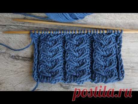 Танцующие косы из вытянутых петель | Dancing cables knitting patern