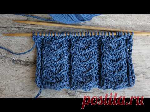 Танцующие косы из вытянутых петель | Dancing cables knitting patern