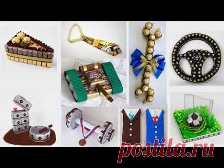 9 идей: Подарки и поделки из конфет и шоколада для мужчин.