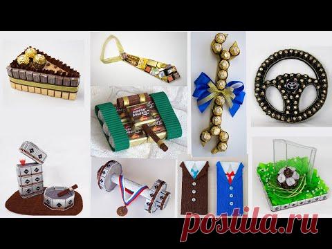 9 идей: Подарки и поделки из конфет и шоколада для мужчин.