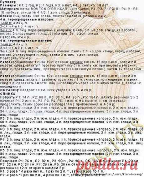 Пуловер. Описание стр.1