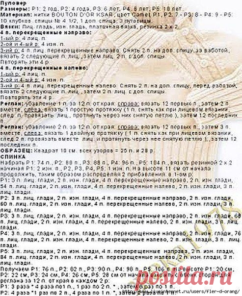 Пуловер. Описание стр.1