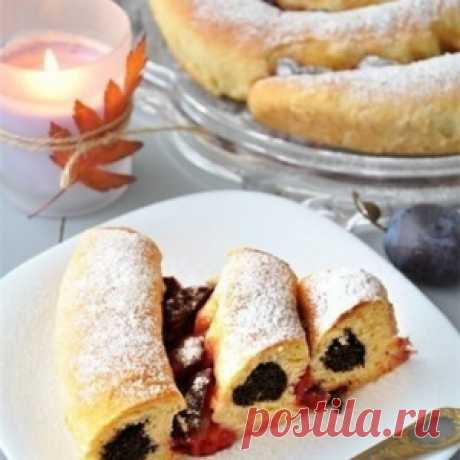 СДОБНЫЙ СПИРАЛЬНЫЙ ПИРОГ С ЧЕРНОСЛИВОМ И С МАКОМ