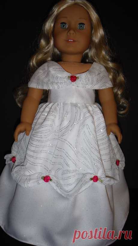 American Girl Doll Clothes - White Belle Gown - #280 - LAST ONE