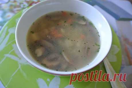 Суп с шампиньонами(постный)