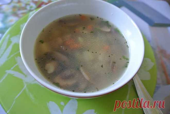 Суп с шампиньонами(постный)