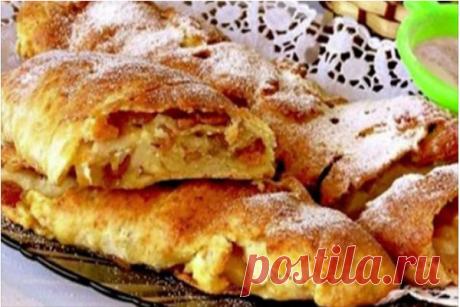 Яблочный рулет из творожного теста с самым нежным вкусом
Восхитительный яблочный десерт!