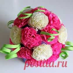Цветы из гофрированной бумаги