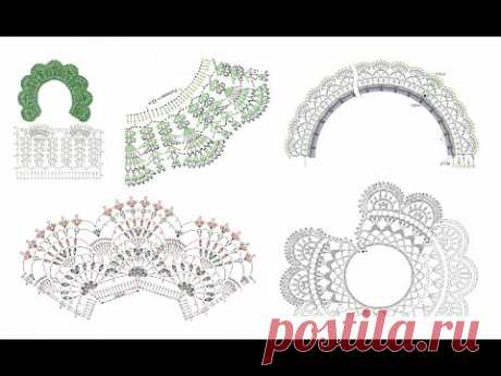 Ажурные вязаные воротнички - схемы для вязания. Crochet lace collars collection of crochet patterns - YouTube #воротниккрючком #вязаныйворотник #кружевнойворотничок #ажурныйворотничок #воротничоккрючком #воротничоксхема #воротниксхемавязания #ажурныйворотниксхема #воротниккрючкомсхема #вязаныйворотниксхема